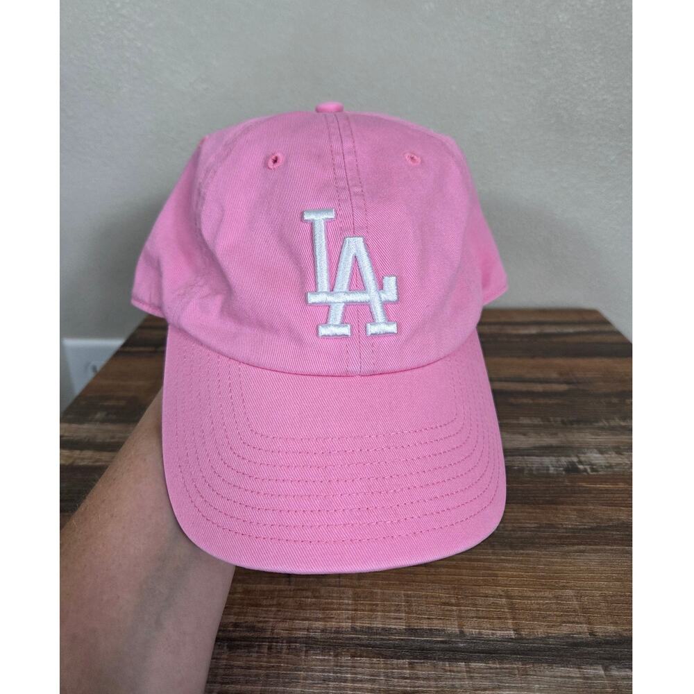 47 Brand LA Dodgers Pink & White Embroidered Woman's Baseball Hat